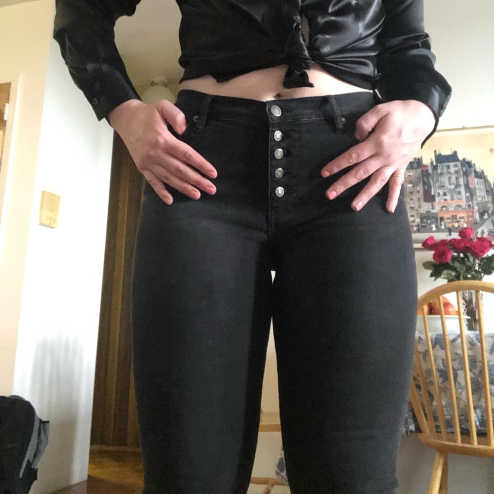 Free People Gray Skinny Jeans